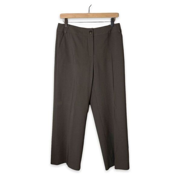 Armani Collezioni Pants - Armani Collezioni Brown Straight Leg Ankle Trouser Pants Size 44